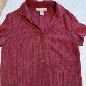 Norton McNaughton Red Plaid Button Down Shirt